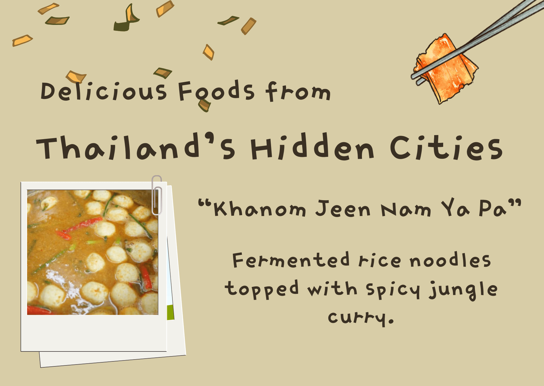 Delicious Foods from Thailand’s Hidden Cities -003 Khanom Jeen Nam Ya Pa