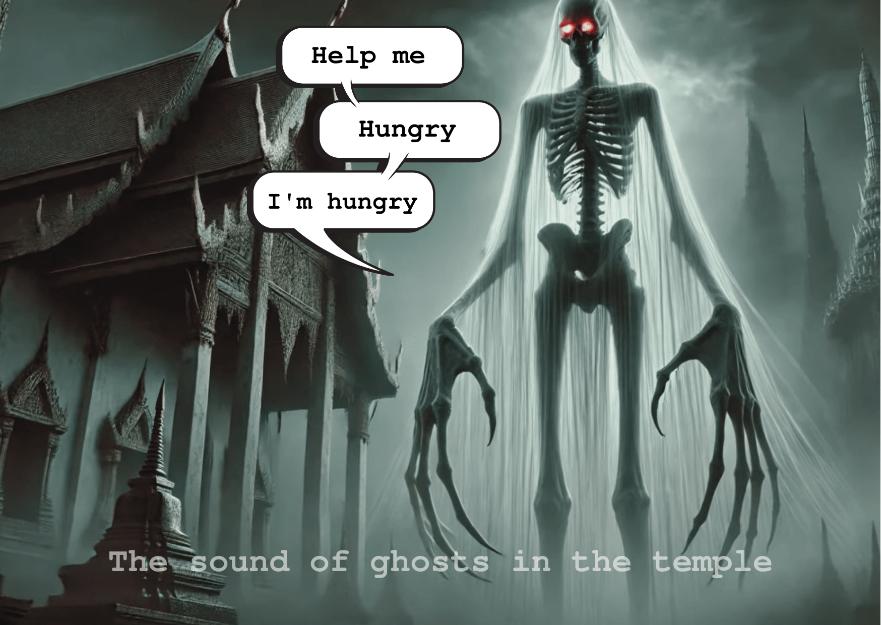 Ghost next to the temple.